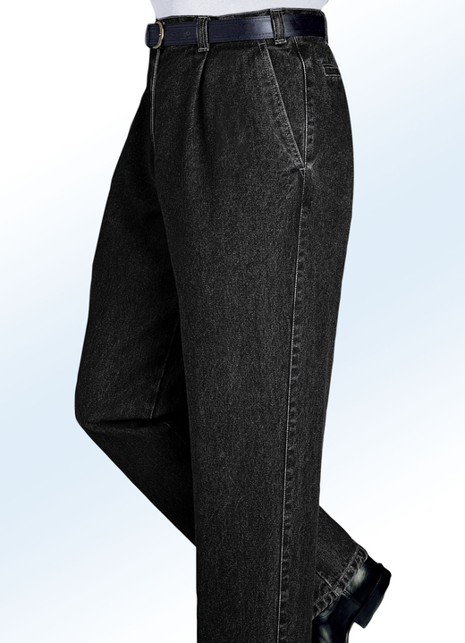 Jeans - Jeans från Francesco Botti i 2 kvaliteter och 3 färger, i storlek 024 till 106, i färg SVART BATIK Utsikt 1