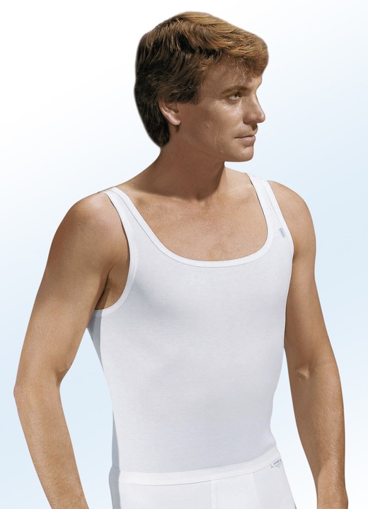 Underklädesset & undertröjor - Finribbade undertröjor i tvåpack från Mey Noblesse, vita, i storlek 005 till 009, i färg VIT Utsikt 1
