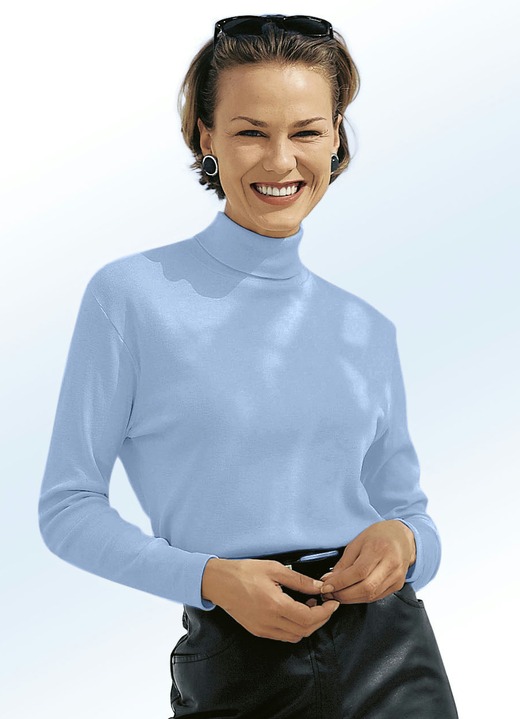 Lång ärm - Fantastisk turtleneck i 16 färger, i storlek 034 till 052, i färg LJUSBLÅ Utsikt 1
