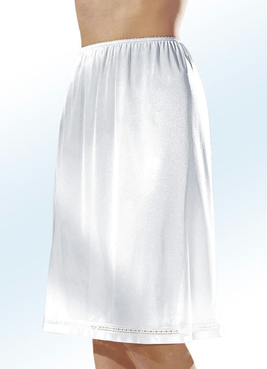 Underkläder & underkjolar - Underkjolar i tvåpack med hålsömsfåll, i storlek 036 till 056, i färg 1X PULVER, 1X VIT Utsikt 1