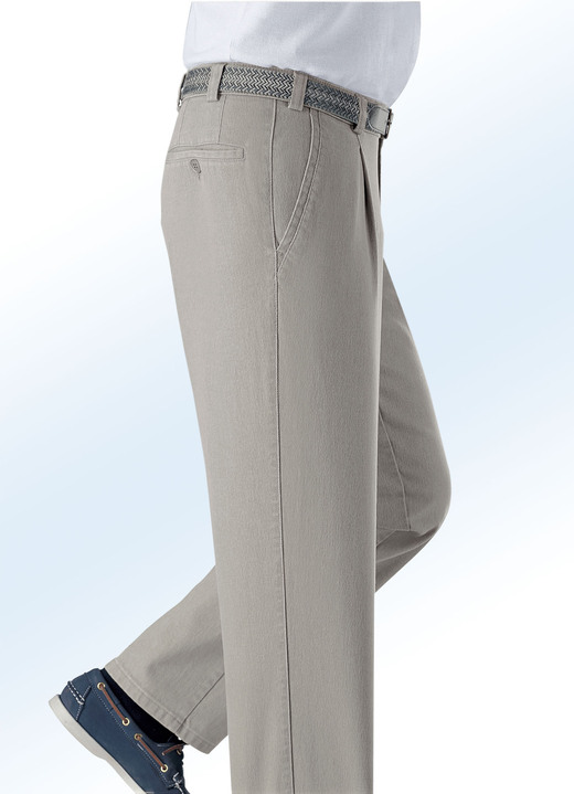 - Underbelly jeans med veck, i storlek 024 till 060, i färg BEIGE Utsikt 1