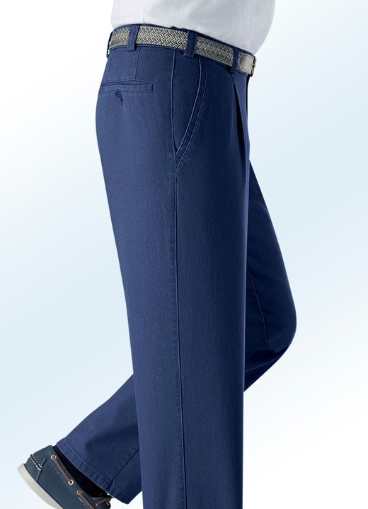 - Undermagjeans med skärp, i storlek 024 till 060, i färg JEANS BLÅ