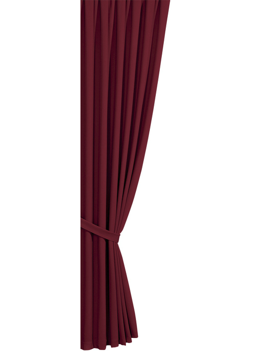 Klassisk - Mörkläggningssjalar med universalband, i storlek 119 (H150xW140 cm) till 304 (Förpackning med 2 fästanordningar, 80 cm), i färg BORDEAUX Utsikt 1
