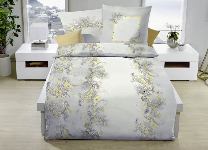 Påslakanset - Lättstrykbart sänglinneset med dragkedja, i storlek 112 (80x80 + 135x200 cm) till 115 (80x80 + 155x220 cm), i färg SILVER
