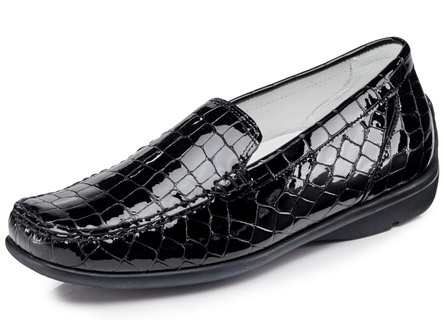 Loafers från Waldläufer med elegant krokodilprägling