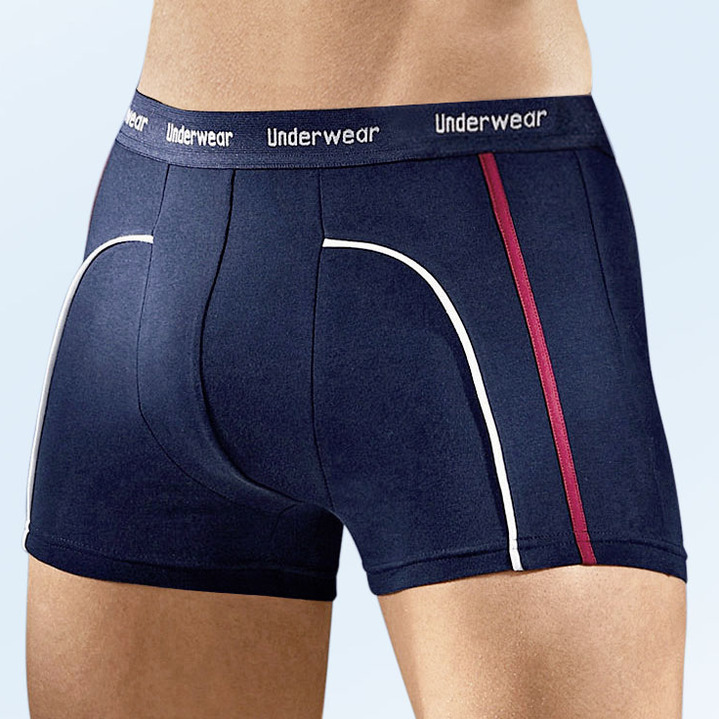 Byxor & boxershorts - Paket med tre byxor i fin jersey, marinblå, i storlek 004 till 011, i färg MARINE