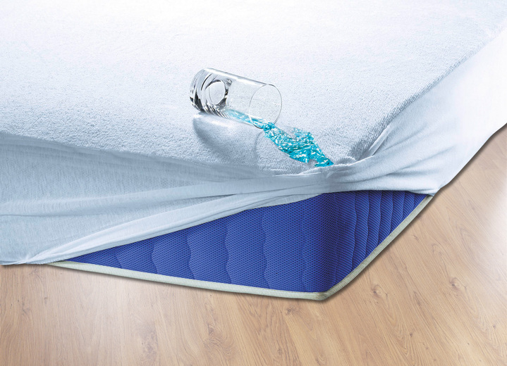 Hemtextil - Inkontinenslakan med resår för diskret sänghygien, i storlek 130 (70/140 cm) till 138 (180/200), i färg VIT