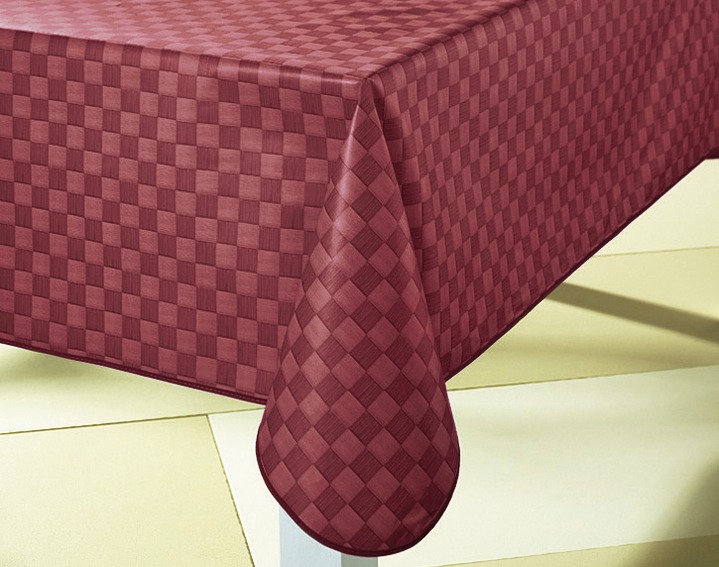 Trädgårdsdukar - Oljeduk i beprövad kvalitet, i storlek 108 (mittfilt, 80/ 80 cm) till 190 (bordsduk oval, 140x190 cm), i färg BORDEAUX Utsikt 1