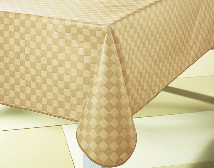 Trädgårdsdukar - Oljeduk i beprövad kvalitet, i storlek 108 (mittfilt, 80/ 80 cm) till 190 (bordsduk oval, 140x190 cm), i färg BEIGE Utsikt 1