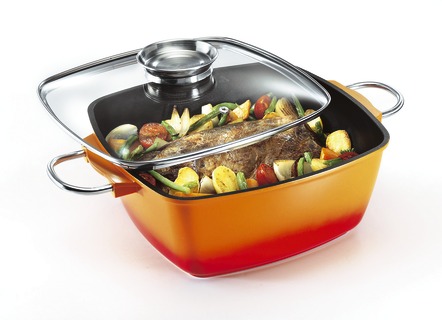 King extra hög gjutet aluminiumroster med non-stick beläggning