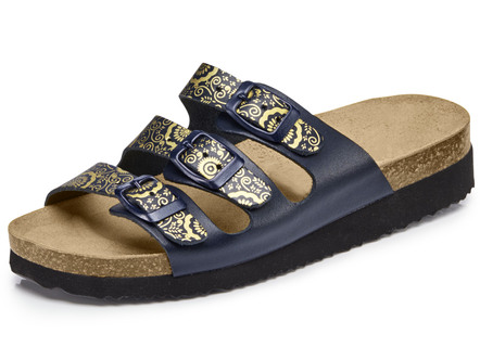 Klassiska damslippers med justerbara remmar