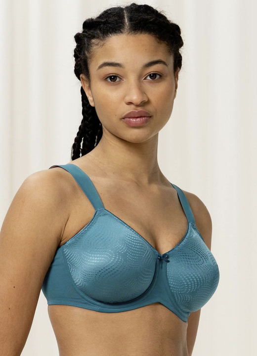 T-shirt-bh - Triumph Essential Minimizer BH med bygel, i storlek 075 till 095, i kopp C, i färg PACIFIC Utsikt 1
