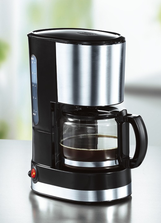 Elektriska köksapparater - Kaffemaskin med permanent filter, i färg ROSTFRITT STÅL/SVART