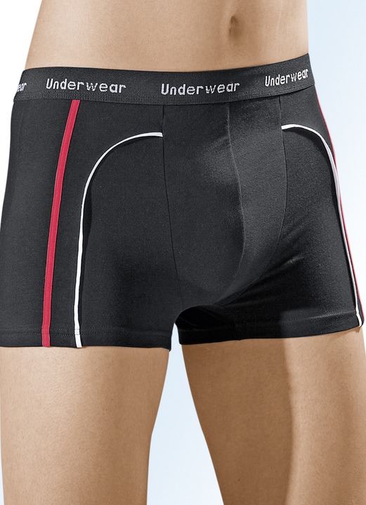 Byxor & boxershorts - Trepack byxor med resår i midjan, i storlek 004 till 011, i färg SCHWARZ