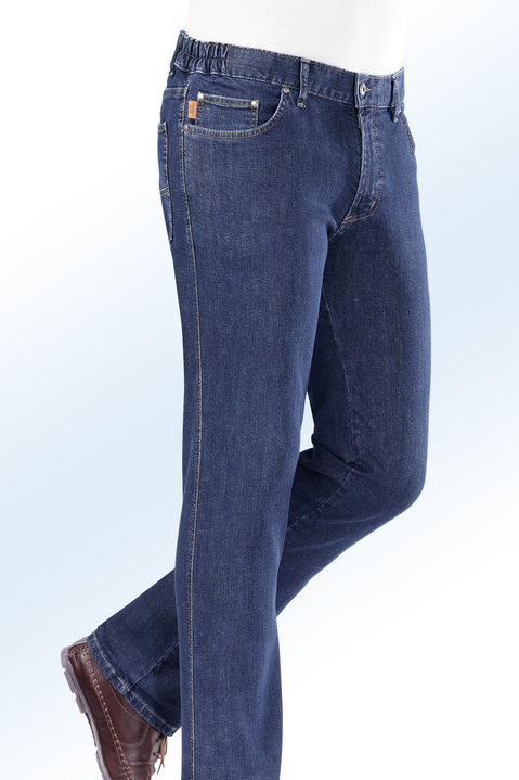 Jeans - Jeans från Francesco Botti med resårinfällningar i 3 färger, i storlek 024 till 110, i färg JEANS BLÅ Utsikt 1