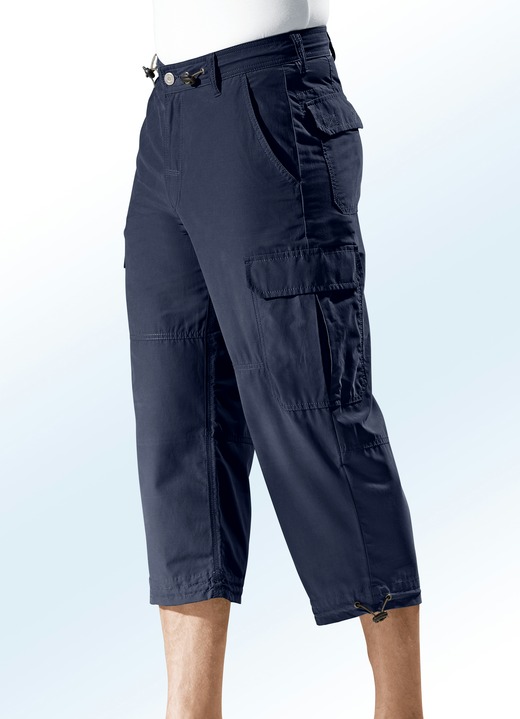 Shorts & bermudashorts - Långa bermudasshorts i ren bomull i 4 färger, i storlek 024 till 064, i färg MARIN Utsikt 1