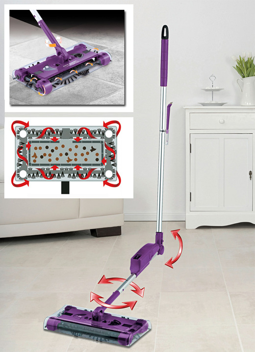 Rengöring - Swivel Sweeper – sladdlös batteridriven borste, i färg LILA Utsikt 1