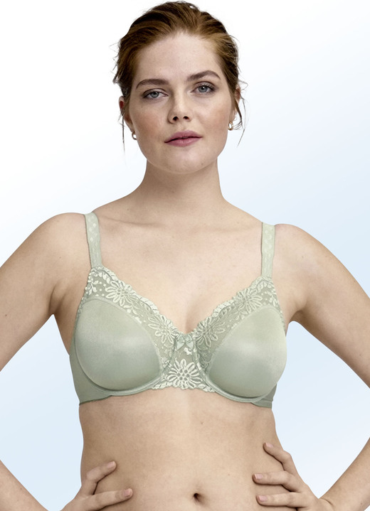 - Triumph Ladyform Soft Minimizer Bygel-BH, i storlek 075 till 095, i kopp C, i färg MYNTA Utsikt 1