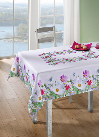 Vårig bords- och rumsdekoration med blommotiv