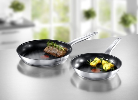 Professionell kvalitet Tefal rostfria stekpannor