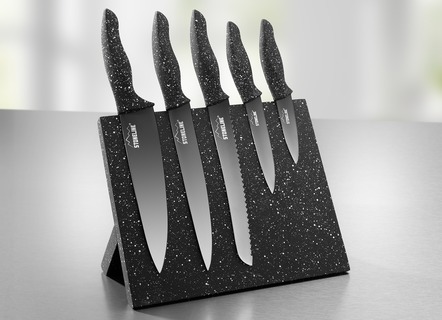Stoneline®-knivblock, 6 delar, med magnetfält