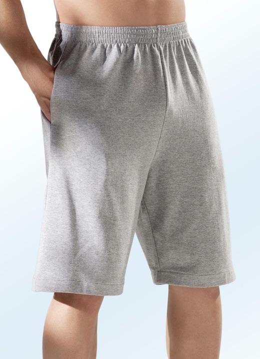 Sport- & fritidsmode - Shorts i 4 fräger, i storlek 046 till 058, i färg MAMMA GRÅ Utsikt 1