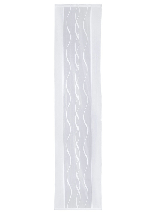 Gardiner - Glidgardinvåg med rak ände, i storlek 458 (H225xW57 cm) till 462 (H245xW57 cm), i färg VIT Utsikt 1