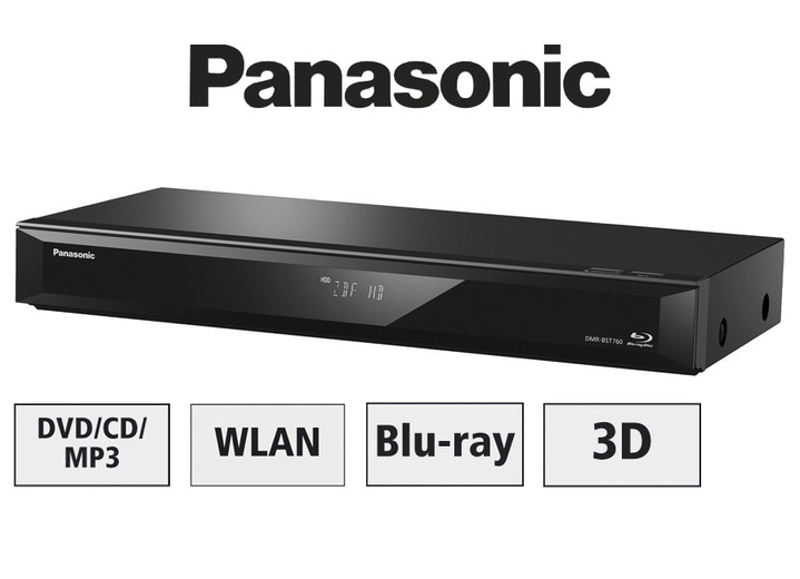 - Panasonic Blu-Ray-inspelare med dubbla mottagare, i färg SVART, I utförande med satellitmottagare Utsikt 1