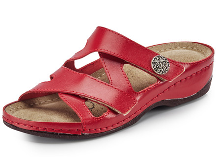ELENA EDEN, bekväma damslippers, vidd G, med kardborreband