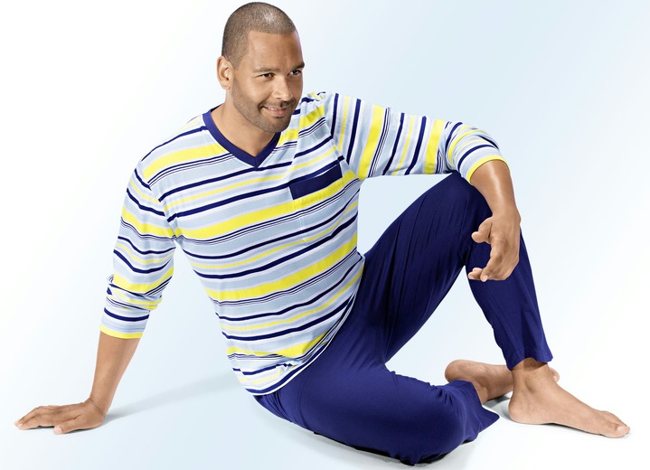 Pyjamasar - 2-pack pyjamas med V-ringad bröstficka, i storlek 046 till 062, i färg SORTERAD Utsikt 1