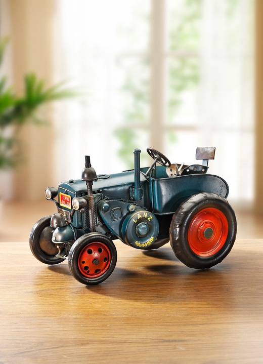 Samlarmodeller - Handgjord Lanz Bulldog traktor, i färg GRÖN