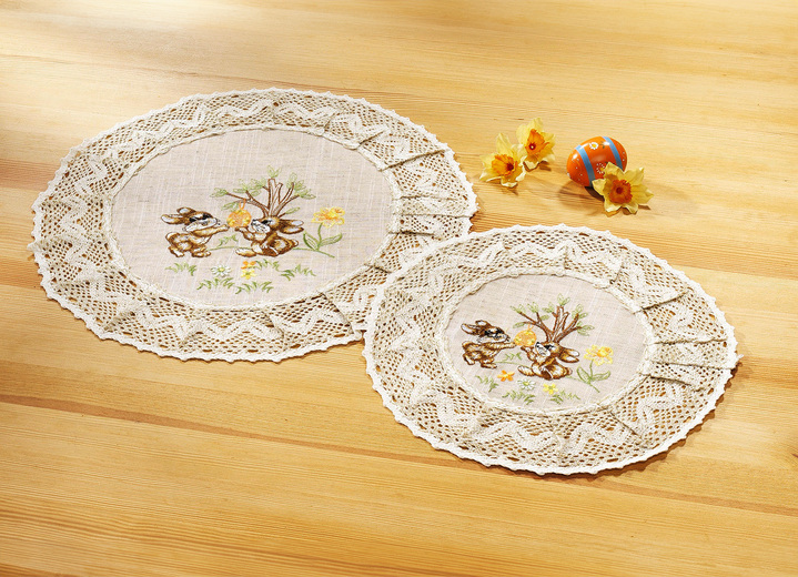 Prydnadskuddar & överdrag - Accessoarer med spets från Schäfer, i storlek 101 (löpare, 40/ 85 cm) till 404 (örngott, 40/ 40 cm), i färg  Utsikt 1
