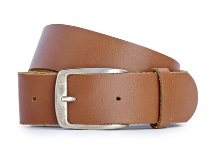 Herrbälte i läder, 4 cm brett