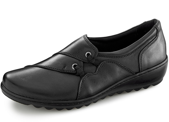 Sport- & fritidsskor - Gemini loafer i nappaläder av ko, i storlek 036 till 042, i färg SVART Utsikt 1