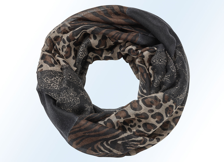 Loop halsduk med djurpälsdesigner