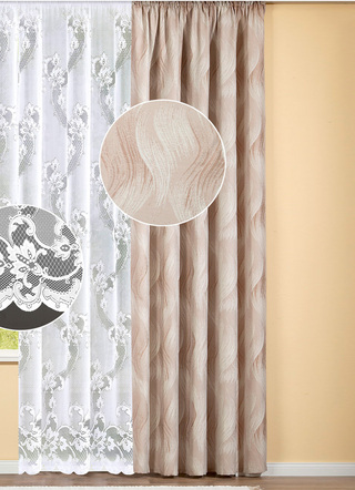 Utarbetad jacquard vävgardin