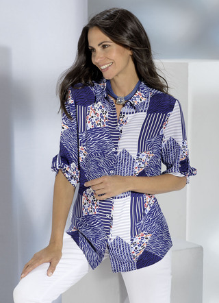 Blus med skjortkrage
