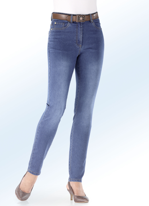 Byxor med knapp & dragkedja - Basic jeans, i storlek 017 till 052, i färg 2124X LILAC MAMMA Utsikt 1