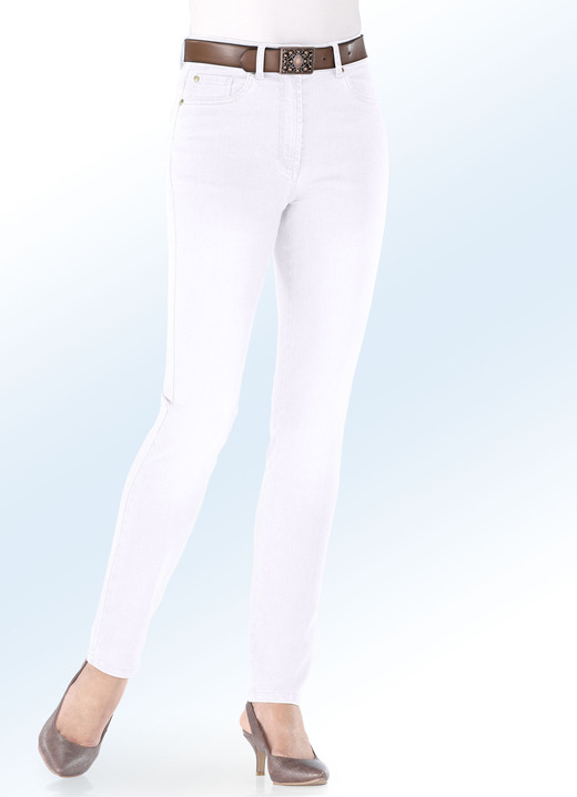 Byxor med knapp & dragkedja - Basic jeans, i storlek 017 till 052, i färg 2144X LILAC MAMMA Utsikt 1
