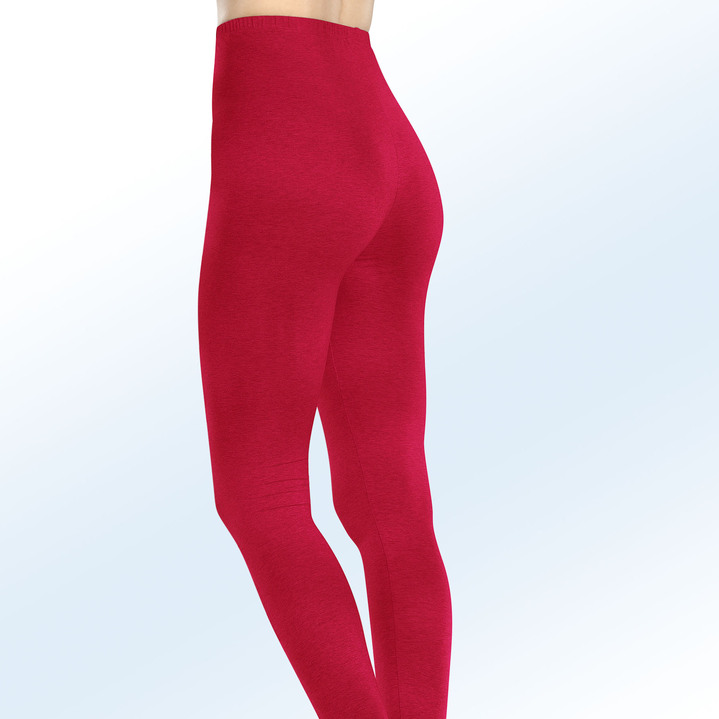 Leggings - Tvåpack leggings med ekologisk bomull, i storlek 036 till 054, i färg 1X RÖD, 1X SVART Utsikt 1