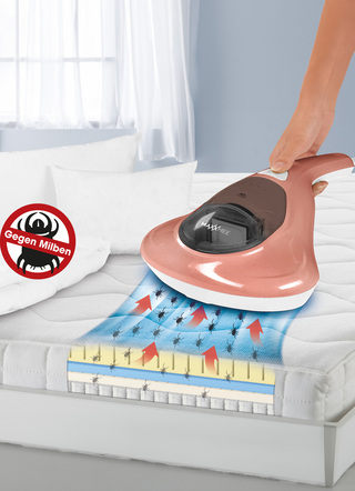 Kvalsterdammsugare med UV-C-lampa
