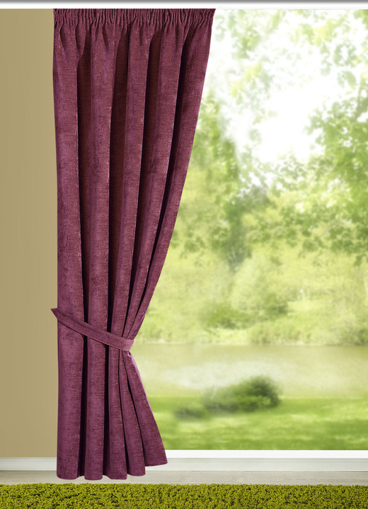 Klassisk - Energisnåla mörkläggningssjalar, i storlek 364 (H150xW135 cm) till 899 (bindning, 2-pack, 80 cm), i färg BORDEAUX Utsikt 1