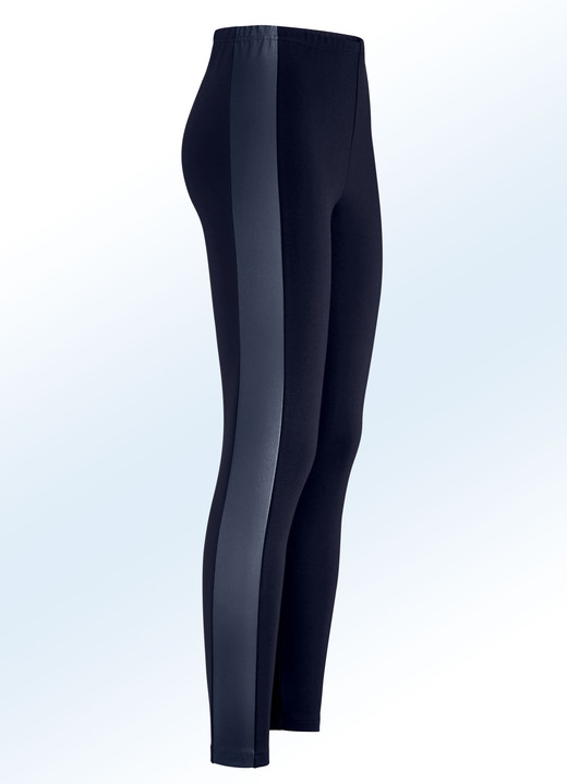 - Leggings i en intressant blandning av material, i storlek 018 till 092, i färg SVART Utsikt 1