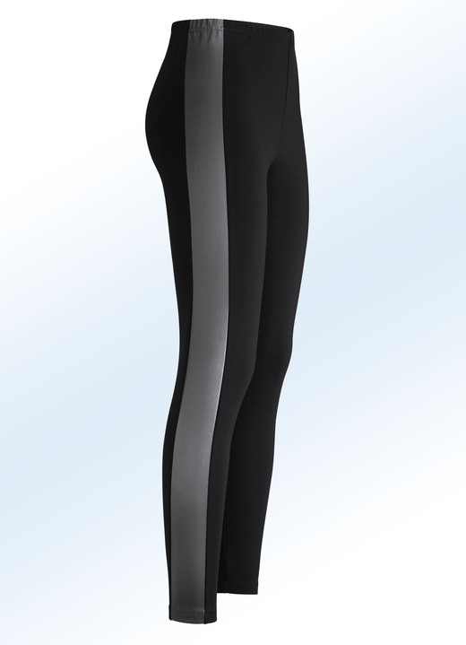 Leggings - Leggings i en intressant blandning av material, i storlek 018 till 092, i färg SVART Utsikt 1