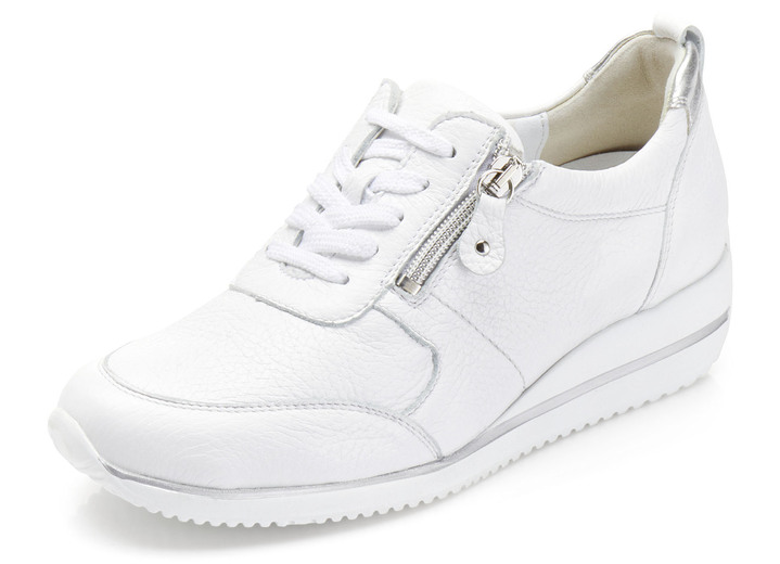 Damskor - Waldläufer, lätta damsneakers, bredd H, med uttagbar fotbädd, i storlek 3 1/2 till 8, i färg VIT Utsikt 1