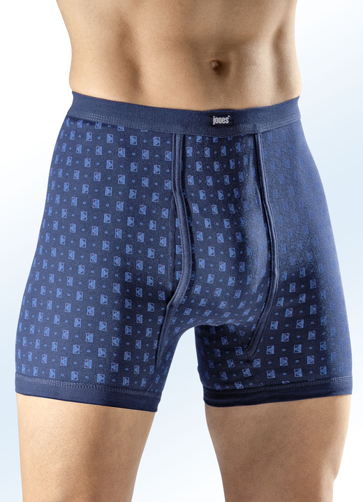 Underbyxor - Fyra-pack kalsonger, genomgående mönster, i storlek 005 till 014, i färg 2X NAVY-MÖNSTRAD, 2X JEANBLÅ MÖNSTRAD-MÖNSTRAD