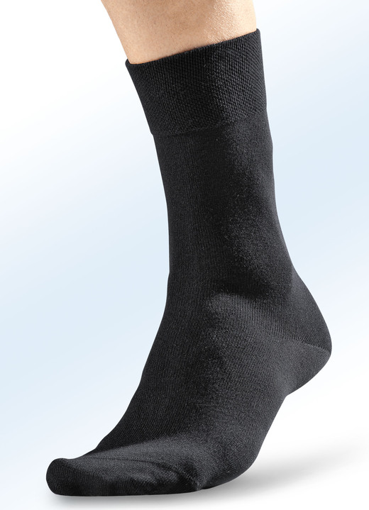 Strumpor - Sockor från Schiesser i fempack, i storlek 001 (Schuhgröße 39-42) till 002 (skostorlek 43-46), i färg 5X SCHWARZ Utsikt 1