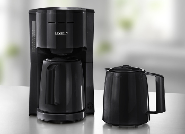 Elektriska köksapparater - Severin kaffemaskin med 2 termosar, i färg SVART