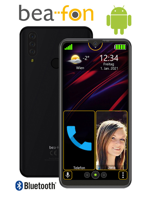 - Bea-fon M 6s premium smartphone, i färg SVART Utsikt 1