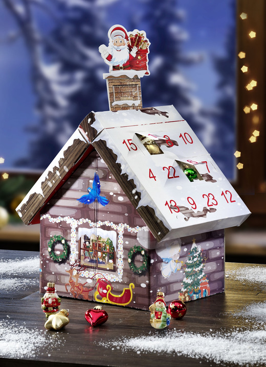 - Adventskalender från Krebs Glas Lauscha, i färg BRUN-VITT
